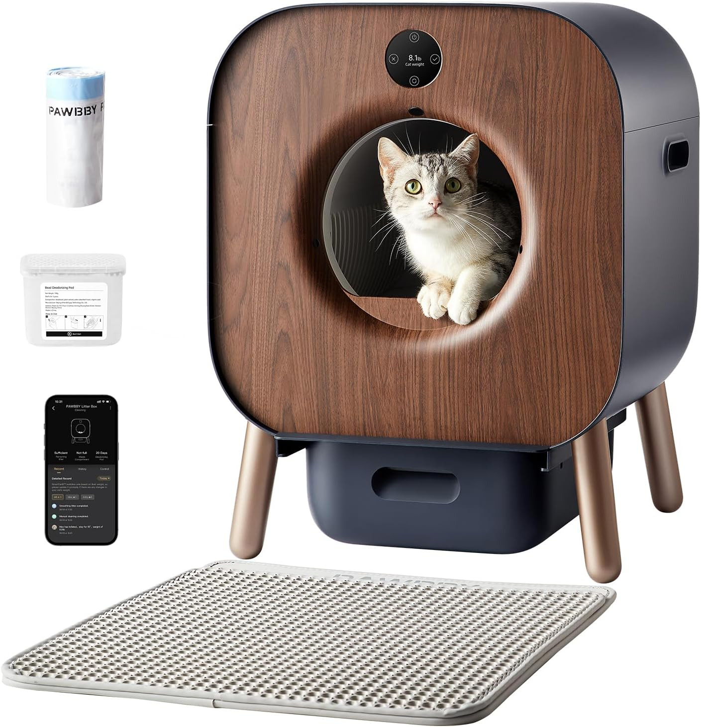 Self Cleaning Litter Box, Automatic Cat Litter Box Self Cleaning for Multi Cats,