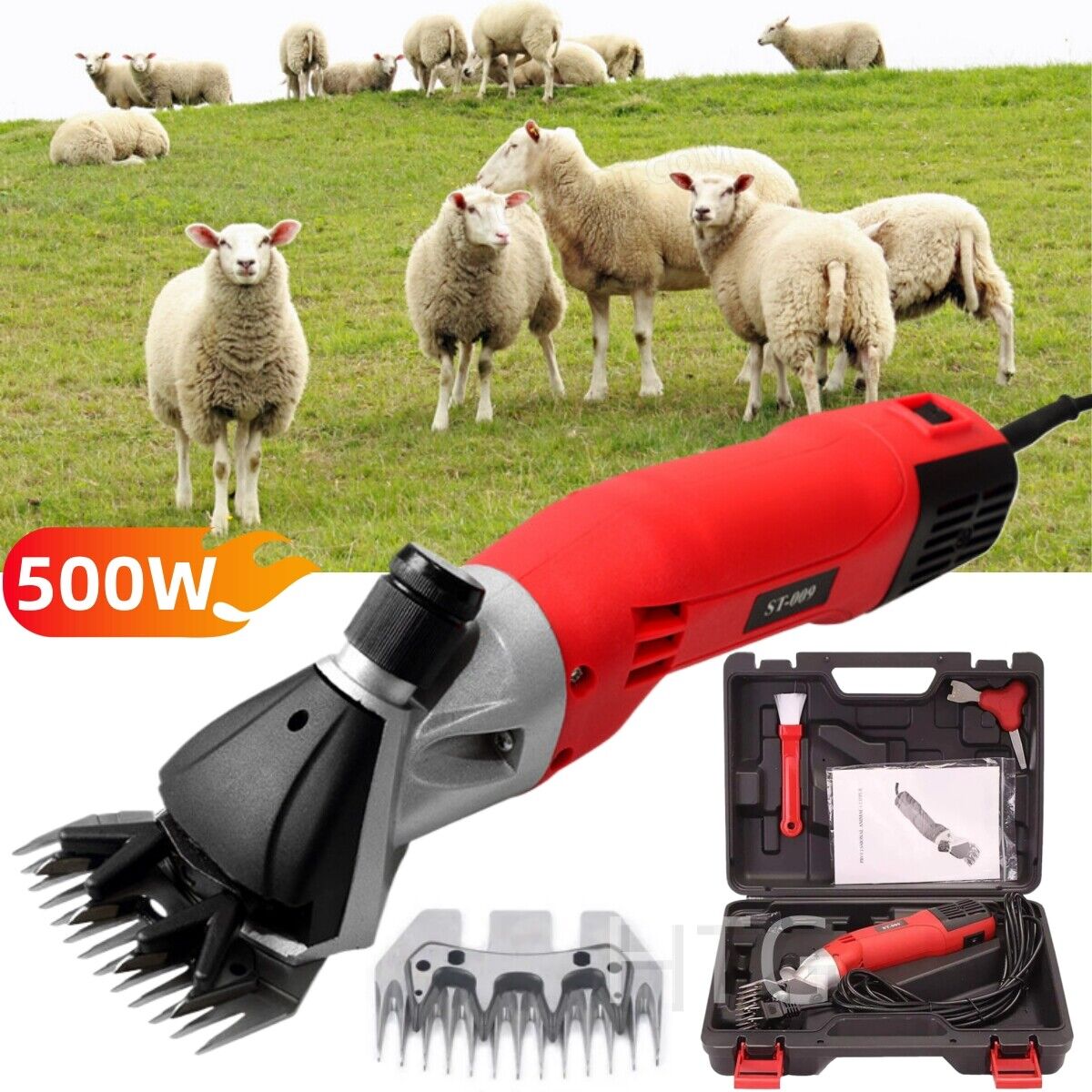 Electric Sheep Shears Clipper Shearing Machine 110V 500W Sheep Goat Hair Scissor