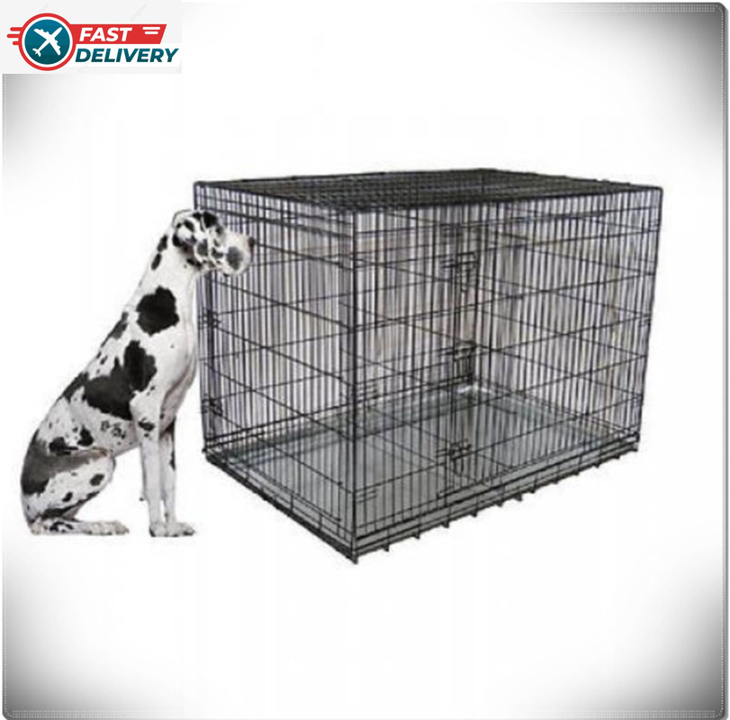 Extra Large Folding Dog Crate Cage Giant Breed Sized