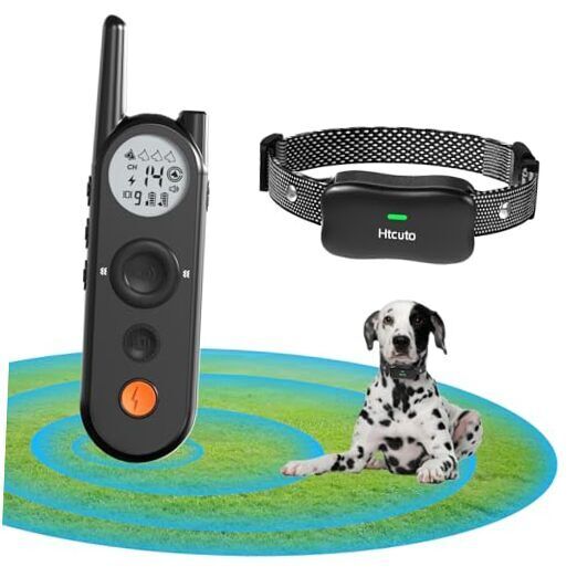 Wireless Dog Fence & Electronic Training Collar 2 in 1, 3500FT Black 1 Dog