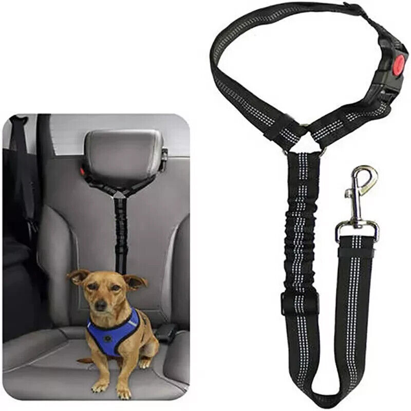 Adjustable Pet Dog SEAT BELT Travel Car Safety Anti Shock Harnesses Strap Lead