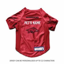 Littlearth NCAA Personalized Dog Jersey ARKANSAS RAZORBACKS Sizes XS-Big Dog picture