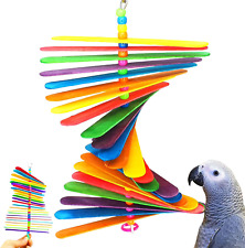 Bonka Bird Toys 867 Big Stick Colorful Wood Chew Beak Parrot Rainbow  picture