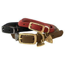 Qty 500 Premium Leather Dog Collars bulk - Various Sizes and Colors -  picture