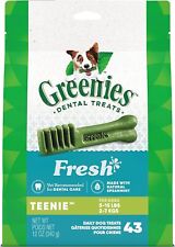 Greenies TEENIE Natural Dental Care Dog Treats Mint Fresh Flavor, 12 oz. Pack (4 picture