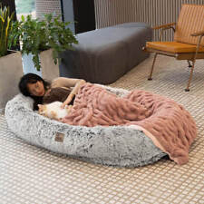 Luxury Super Large Human Dog Bed With Super Soft Pet Throw Blanket picture