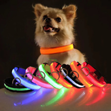 Adjustable Dog Collar Blinking Flashing LED Light up Glow Pets Safety Waterproof picture