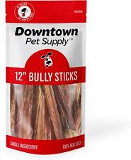 Downtown Pet Supply 12-inch Bully Sticks for Large Dogs, Pack of 4 - Single Ingr picture