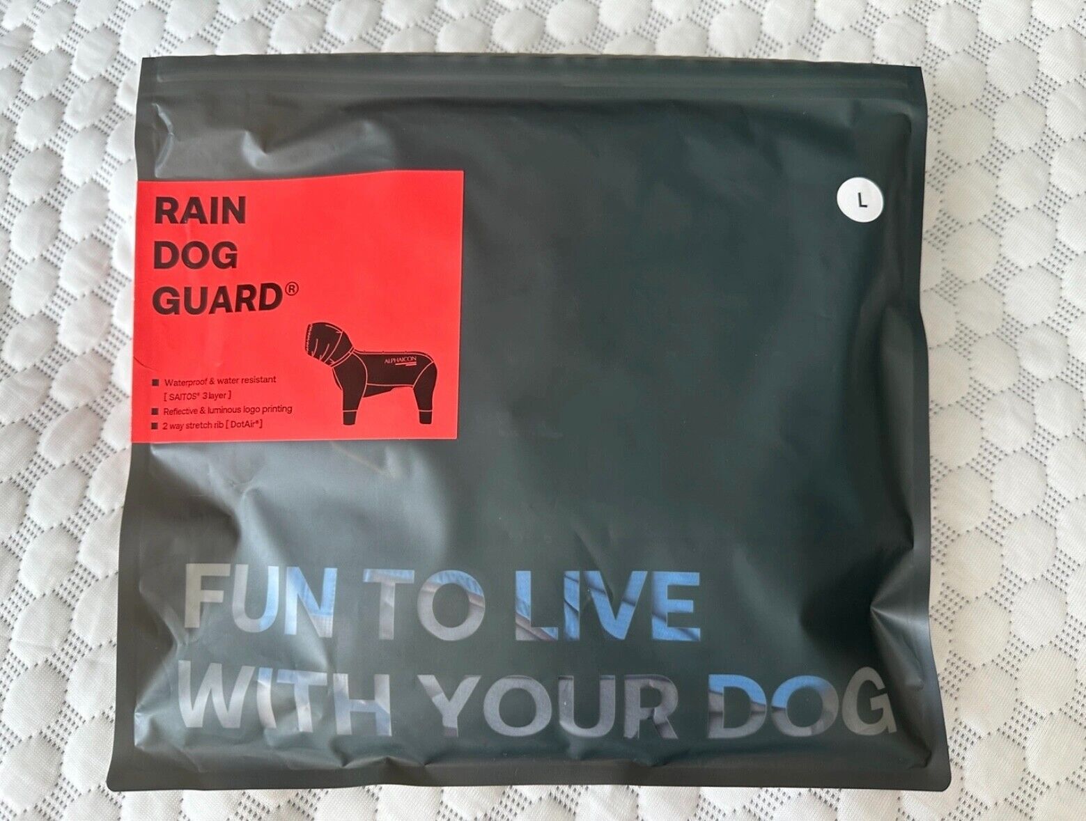 Alphaicon japan rain dog guard 2023 Large aqua blue (dog raincoat)