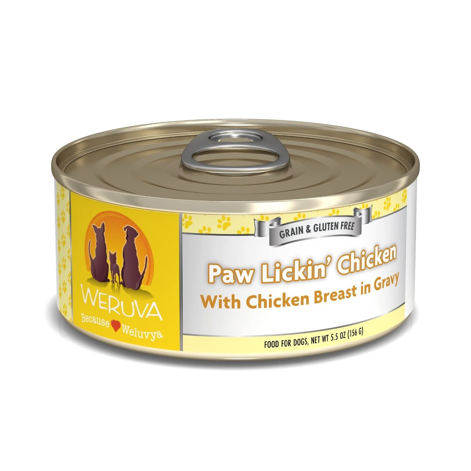 Weruva Classic Dog Food, Paw Lickin’ Chicken with Chicken Breast in Gravy, 5.5oz