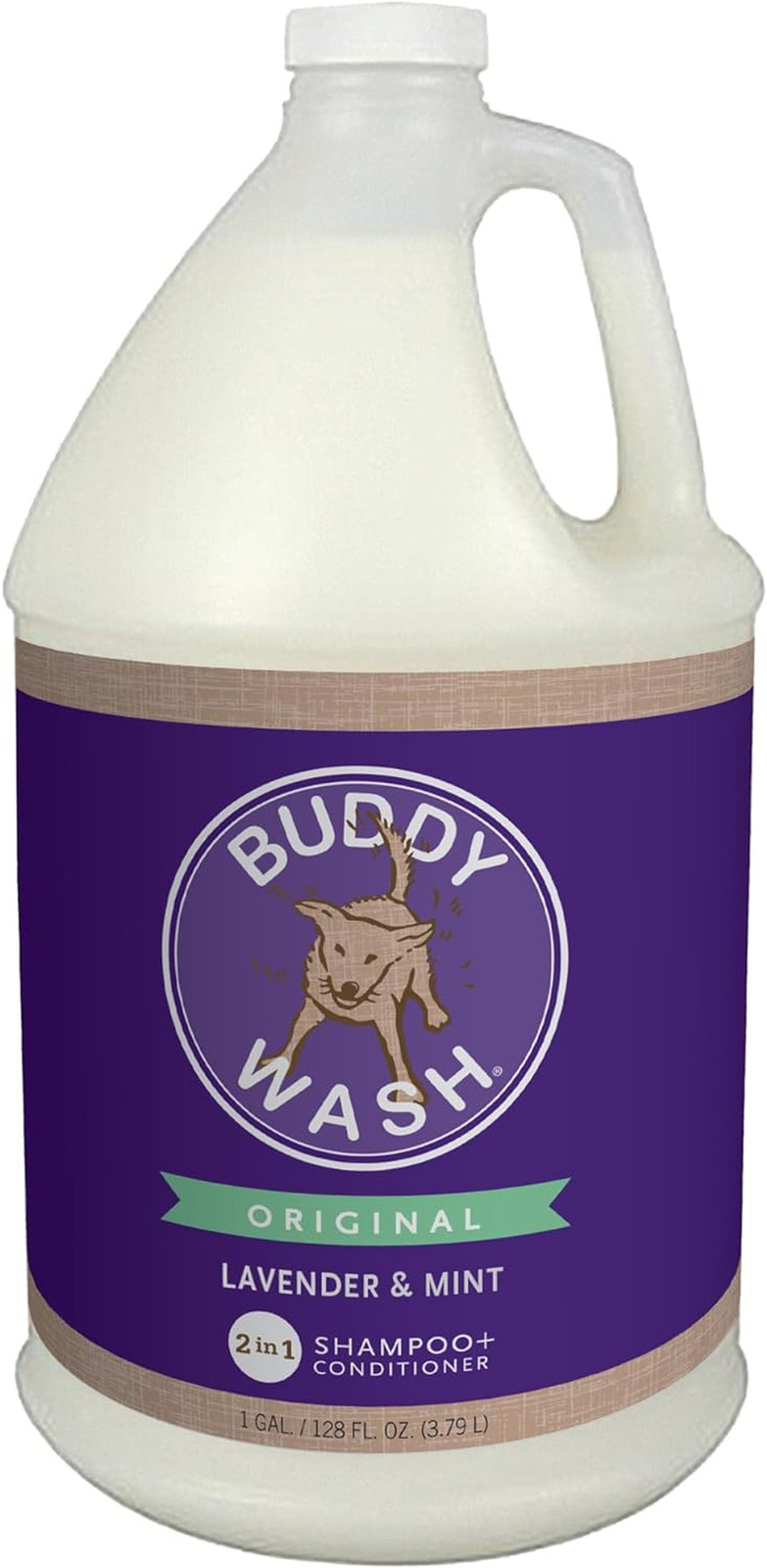 Buddy Wash 2-In-1 Dog Shampoo and Conditioner for Dog Grooming, Lavender & Mint,