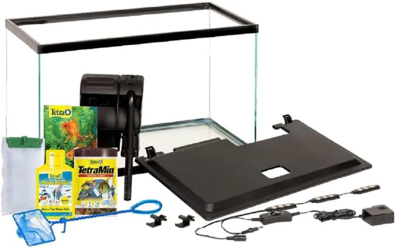 Complete LED Aquarium 10 Gal Includes LED Lighting Filtration and Accessories